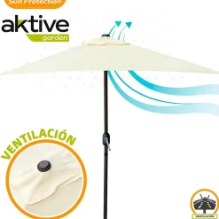 Aktive Altura del Poste del Balcón Aluminio 120x200 cm 38 mm 240 cm