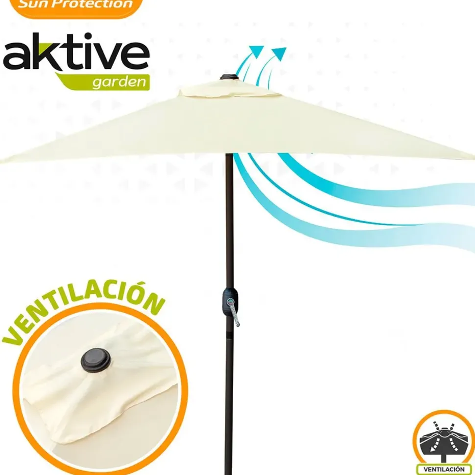 Aktive Altura del Poste del Balcón Aluminio 120x200 cm 38 mm 240 cm