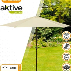Aktive Altura del Poste Hexagonal Aluminio 300 cm 38 mm 245 cm