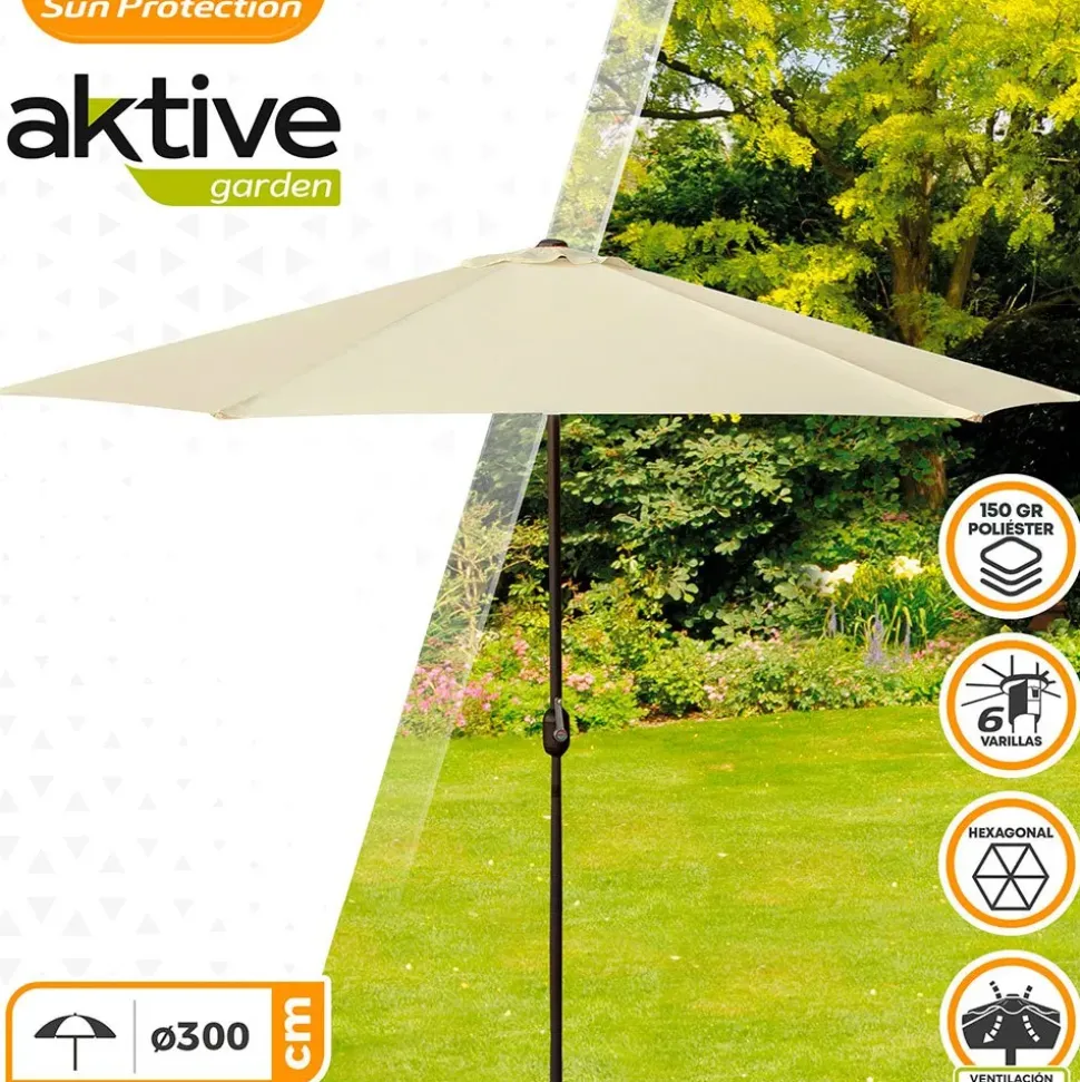 Aktive Altura del Poste Hexagonal Aluminio 300 cm 38 mm 245 cm