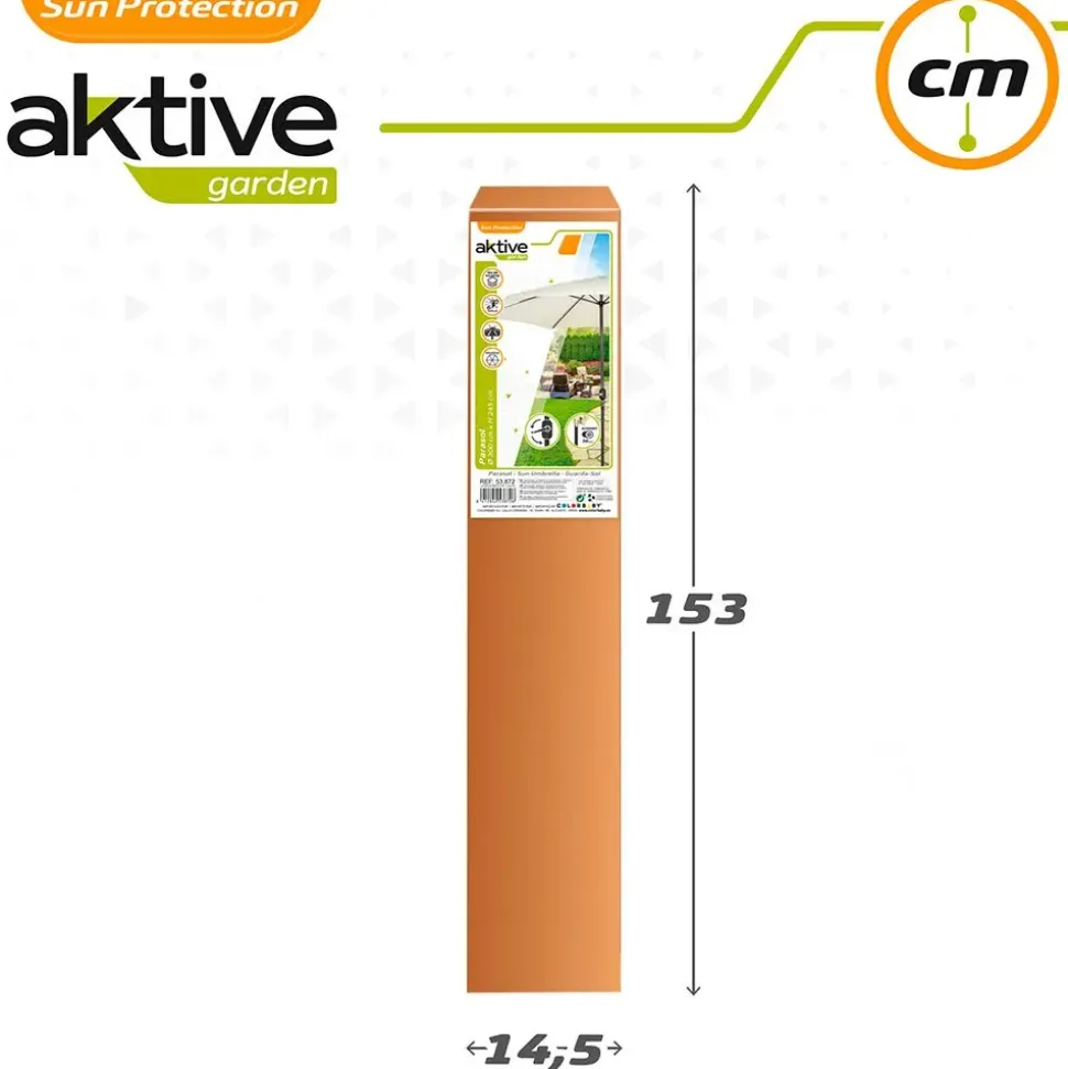 Aktive Altura del Poste Hexagonal Aluminio 300 cm 38 mm 245 cm