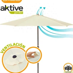Aktive Altura del Poste Hexagonal Aluminio 300 cm 38 mm 245 cm