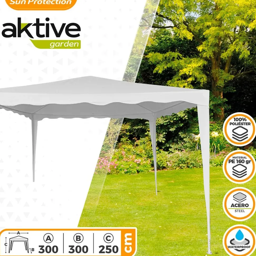 Aktive Gazebo cuadrado 300x300x250 cm