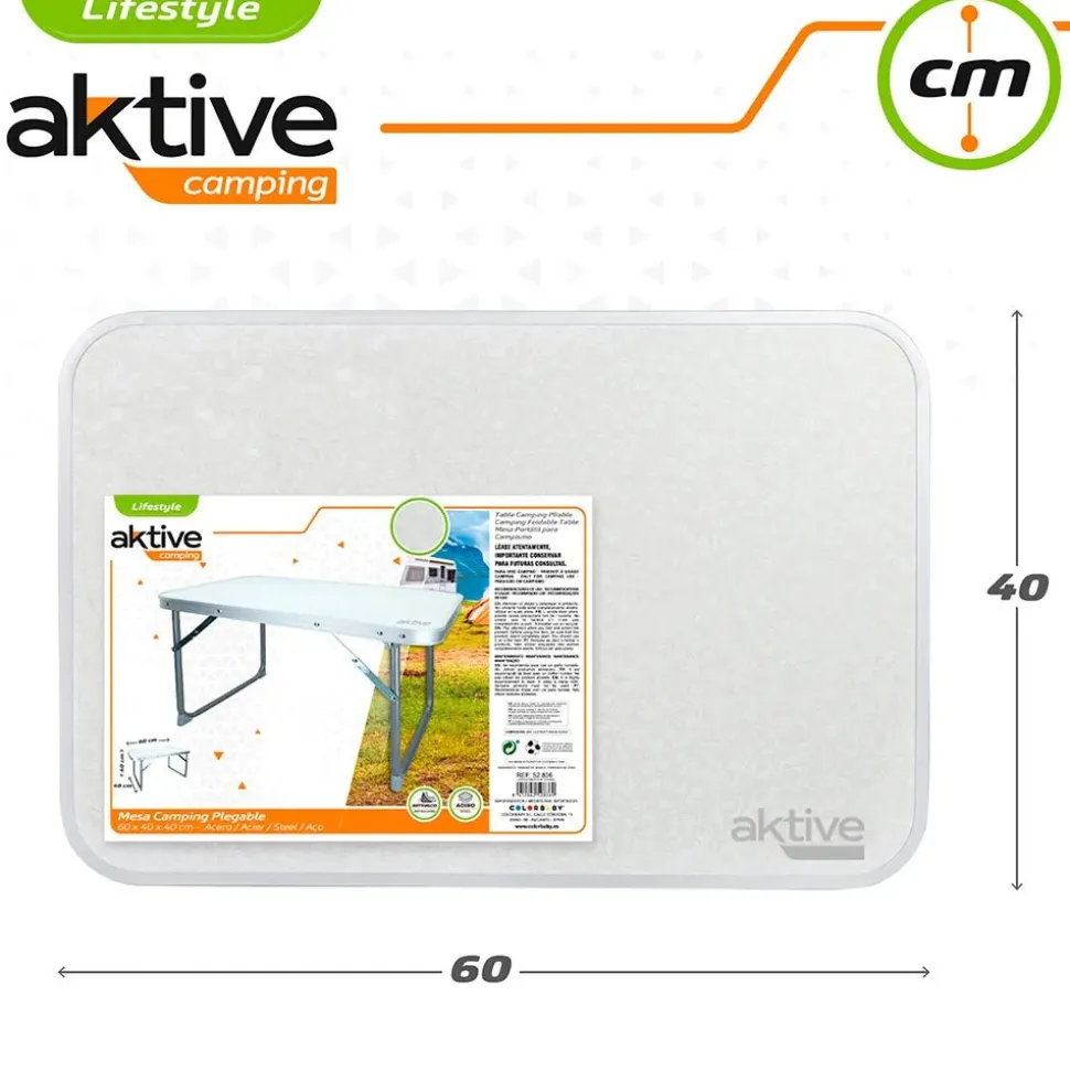 Aktive Mesa plegable baja 60x40x40 cm