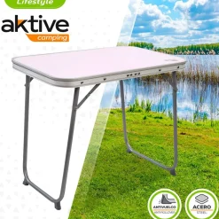Aktive Mesa Plegable de Aluminio 60x40x50 cm reacondicionado