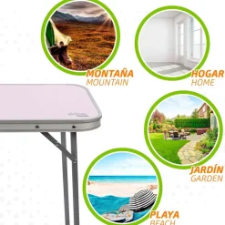 Aktive Mesa Plegable de Aluminio 60x40x50 cm reacondicionado