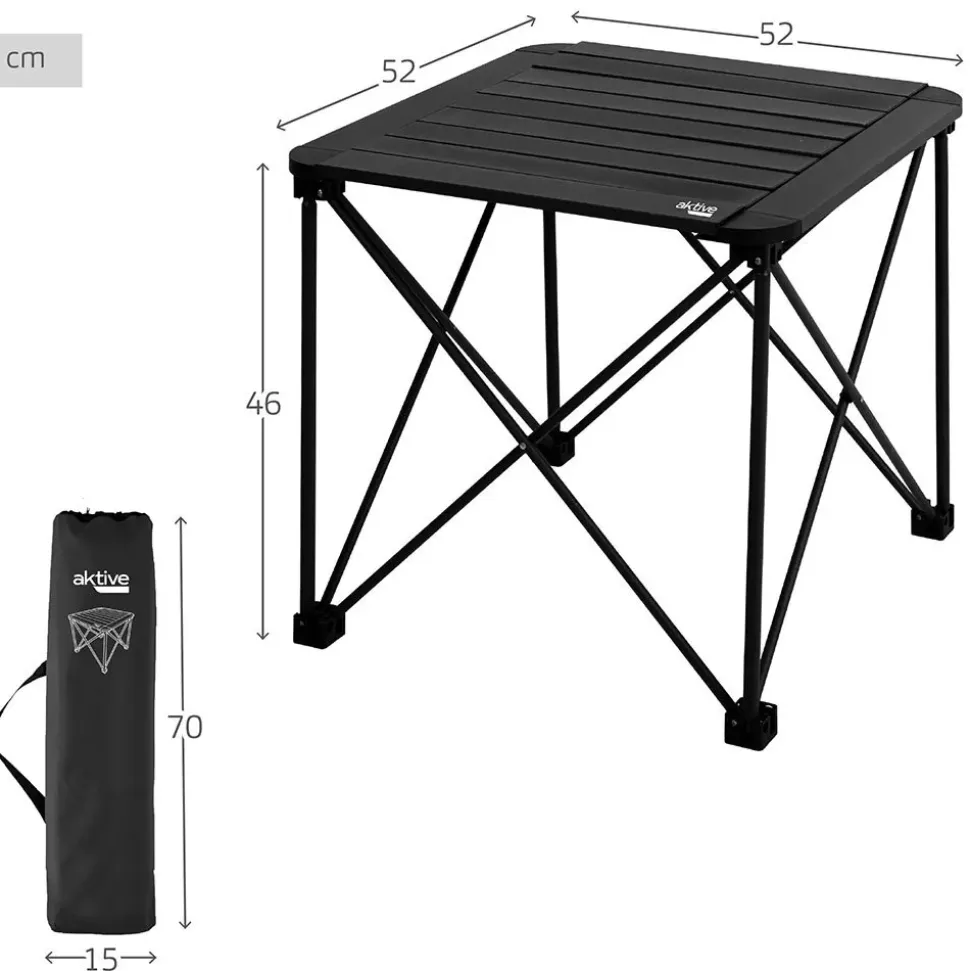 Aktive Mesa plegable para camping 63051 52x52x46cm