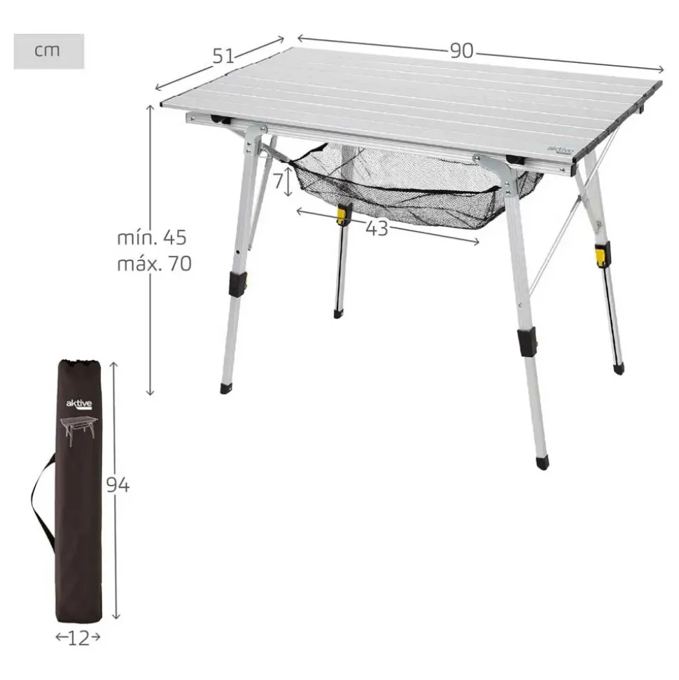 Aktive Mesa plegable para camping 63052
