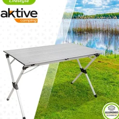 Aktive Mesa 110x70x70 cm Aluminium Folding