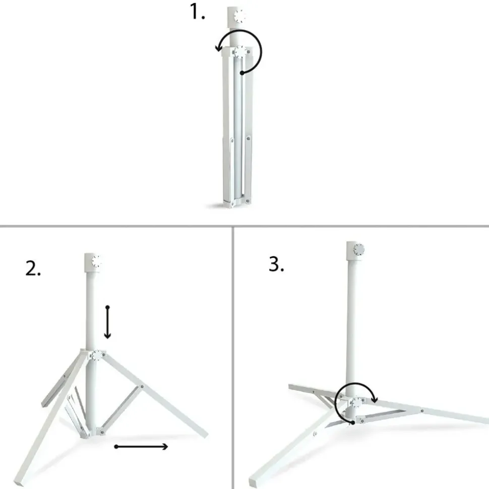 Aktive Pie de sombrilla plegable de 3 patas