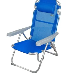 Aktive Silla de Playa Alta Textil 62x60x90 cm