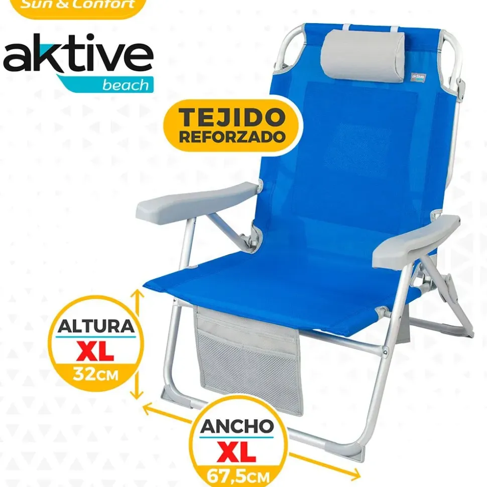 Aktive Silla de Playa con Mochila XXL