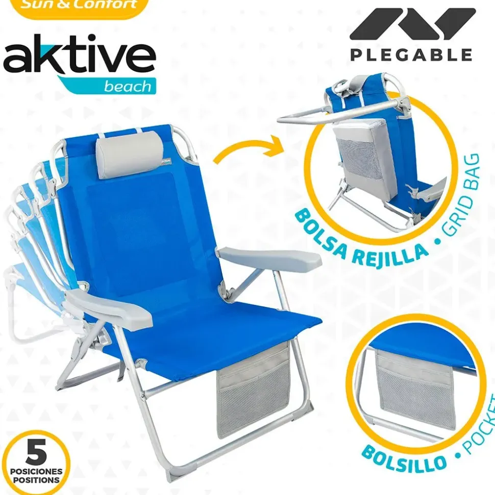 Aktive Silla de Playa con Mochila XXL