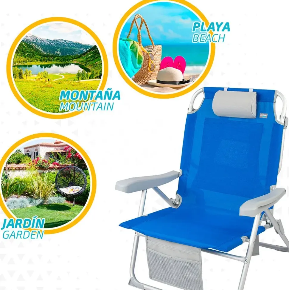 Aktive Silla de Playa con Mochila XXL
