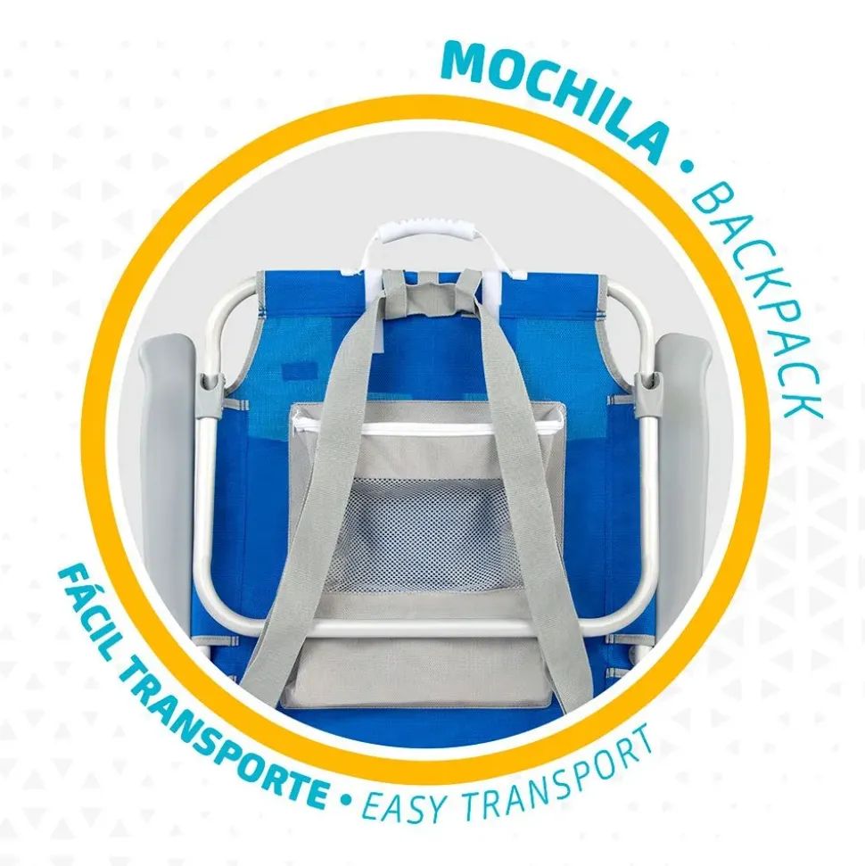 Aktive Silla de Playa con Mochila XXL