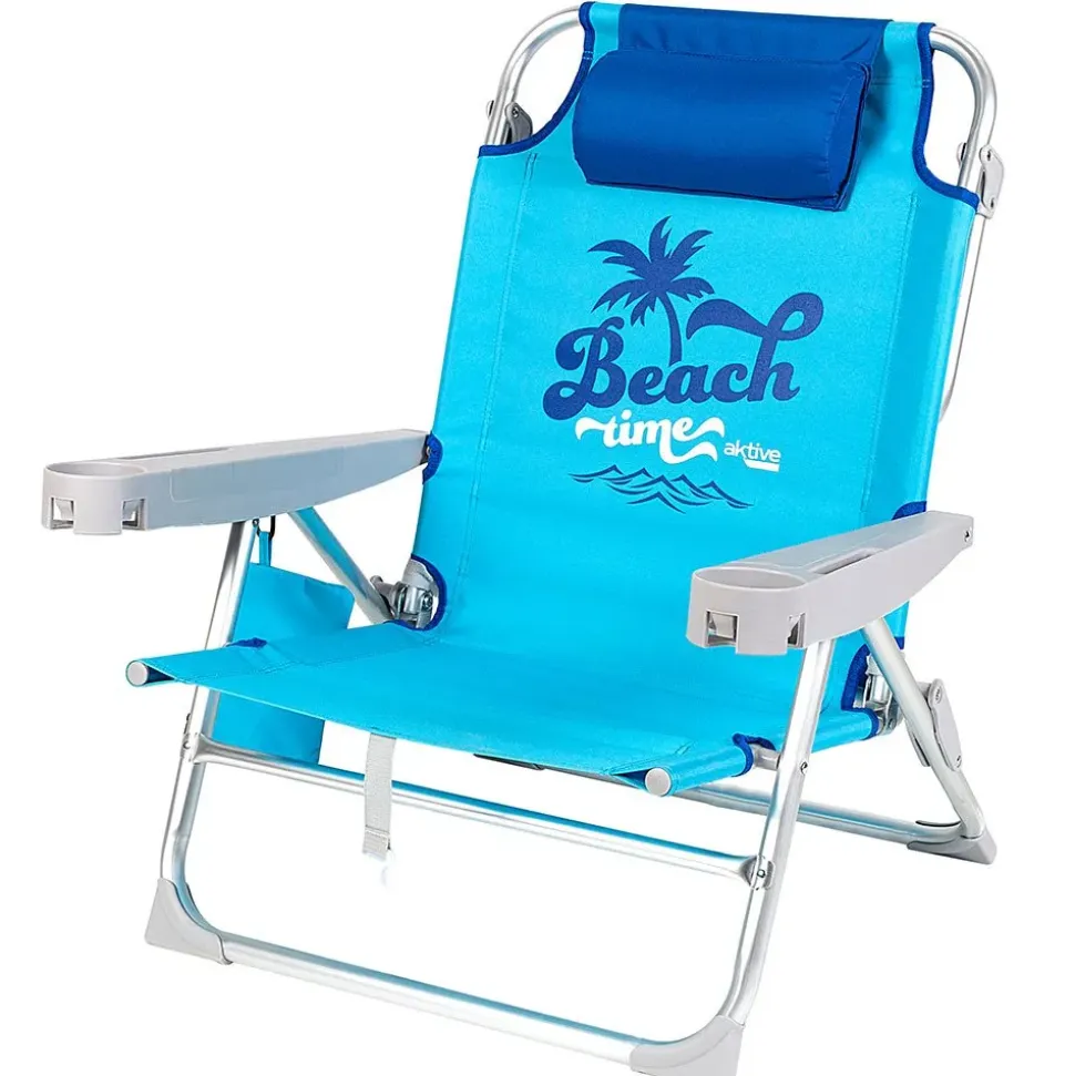 Aktive Silla de playa Low Toe 5 Positions With Cushion And Removable Bag
