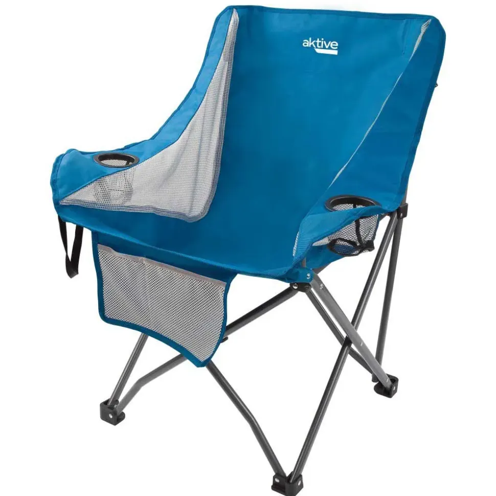 Aktive Silla Folding Camping With Cup Holder & Pocket