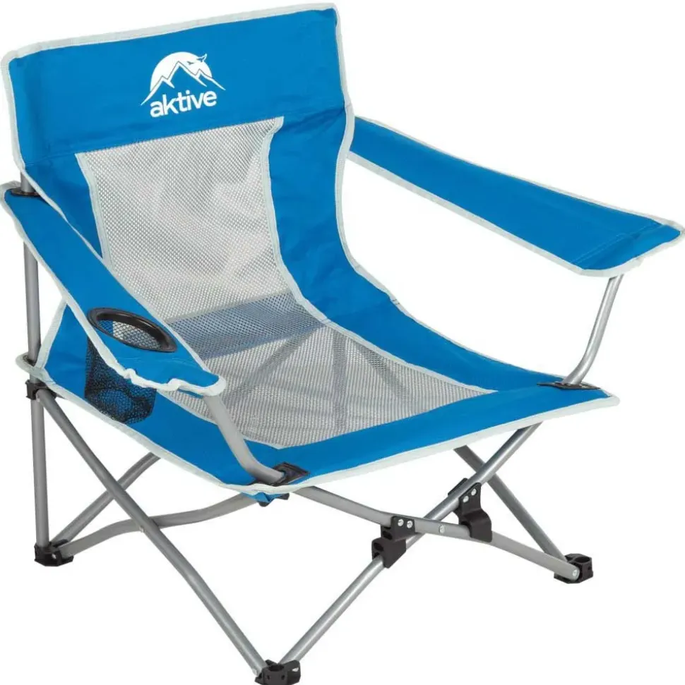 Aktive Silla plegable baja Acero 46x46x60 cm