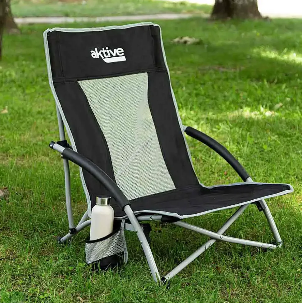 Aktive Silla plegable baja Acero 56x51x67 cm