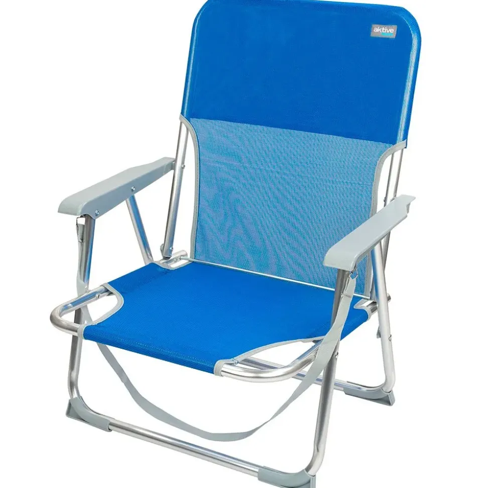 Aktive Silla plegable fija con asa Aluminio 55x34x71 cm