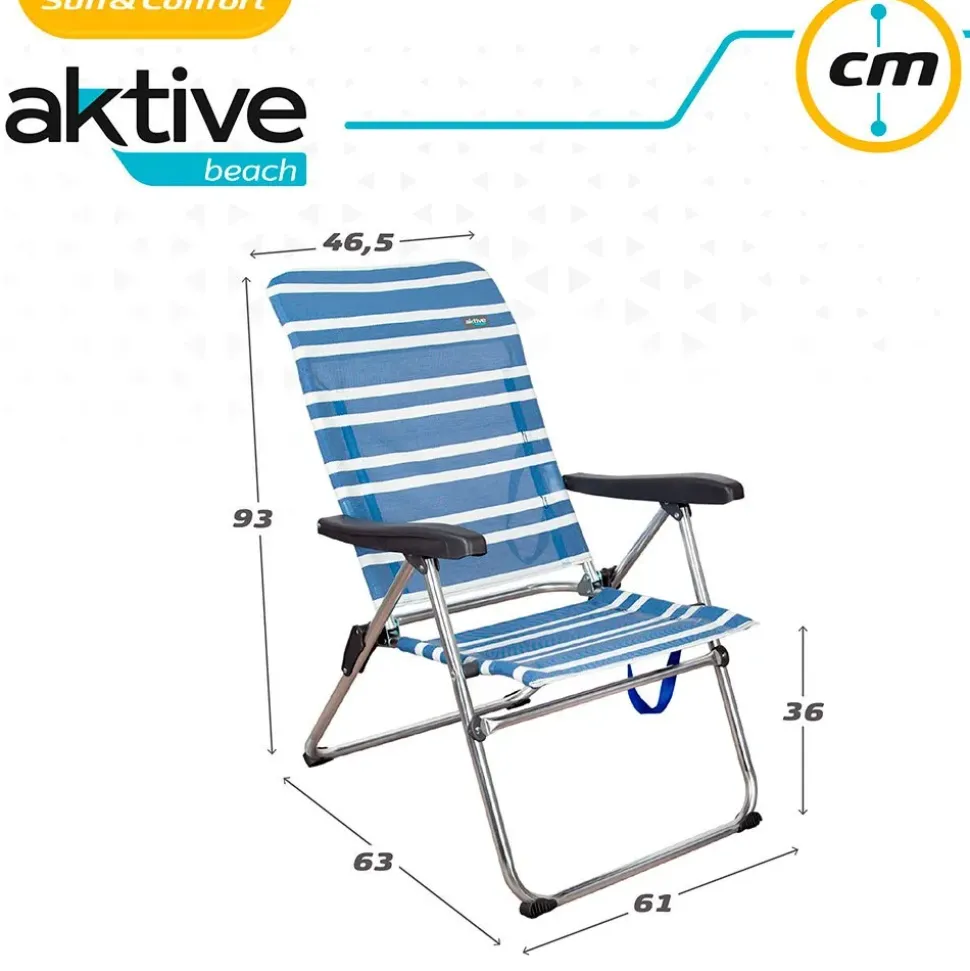 Aktive Silla plegable 5 posiciones 61x63x93 cm