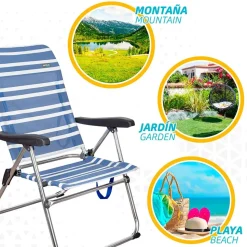 Aktive Silla plegable 5 posiciones 61x63x93 cm