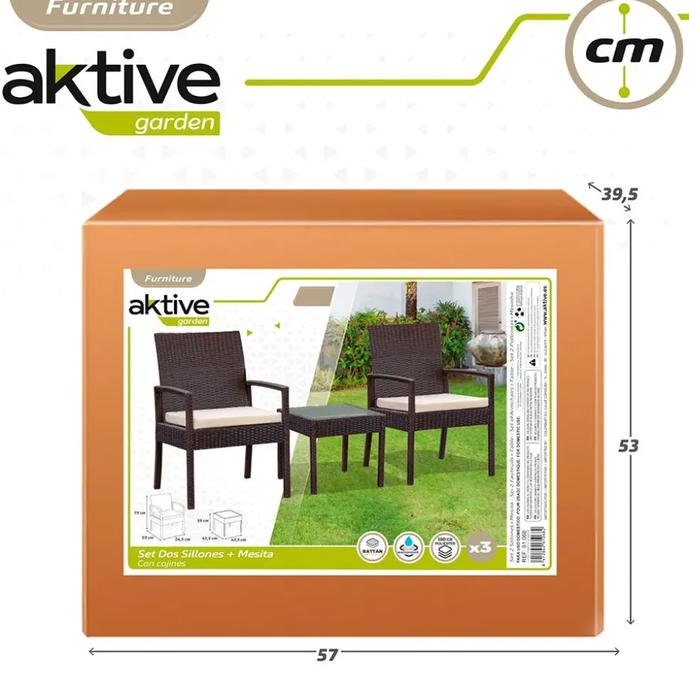 Aktive 2 Sillones Con Mesas