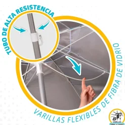 Aktive Sombrilla de Playa Protección UV50 220 cm