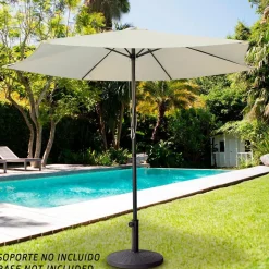 Aktive Sombrilla hexagonal con protección UV y sistema de doble polea Aluminio 270 cm 38 mm 240 cm