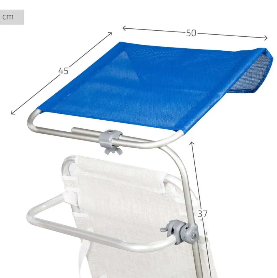 Aktive Sombrilla inclinable para silla de playa 45x50 cm