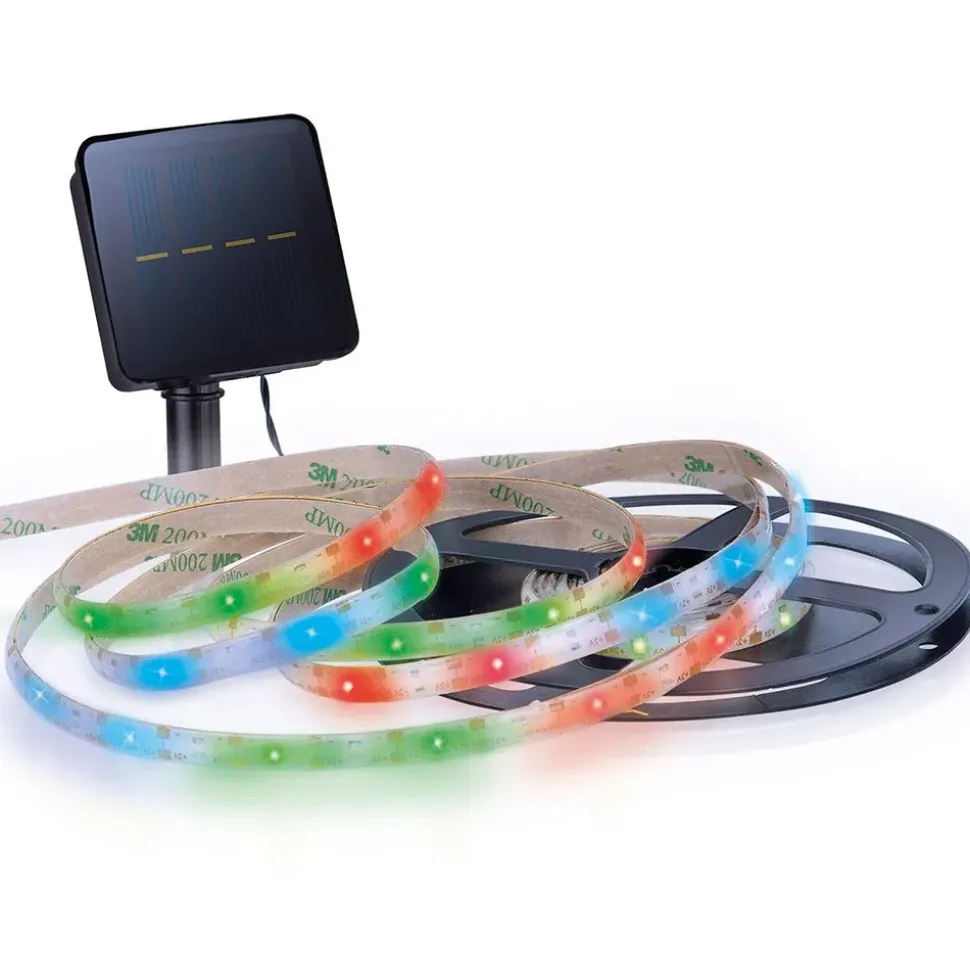 Aktive Tiras LED solares multicolores autoadhesivas