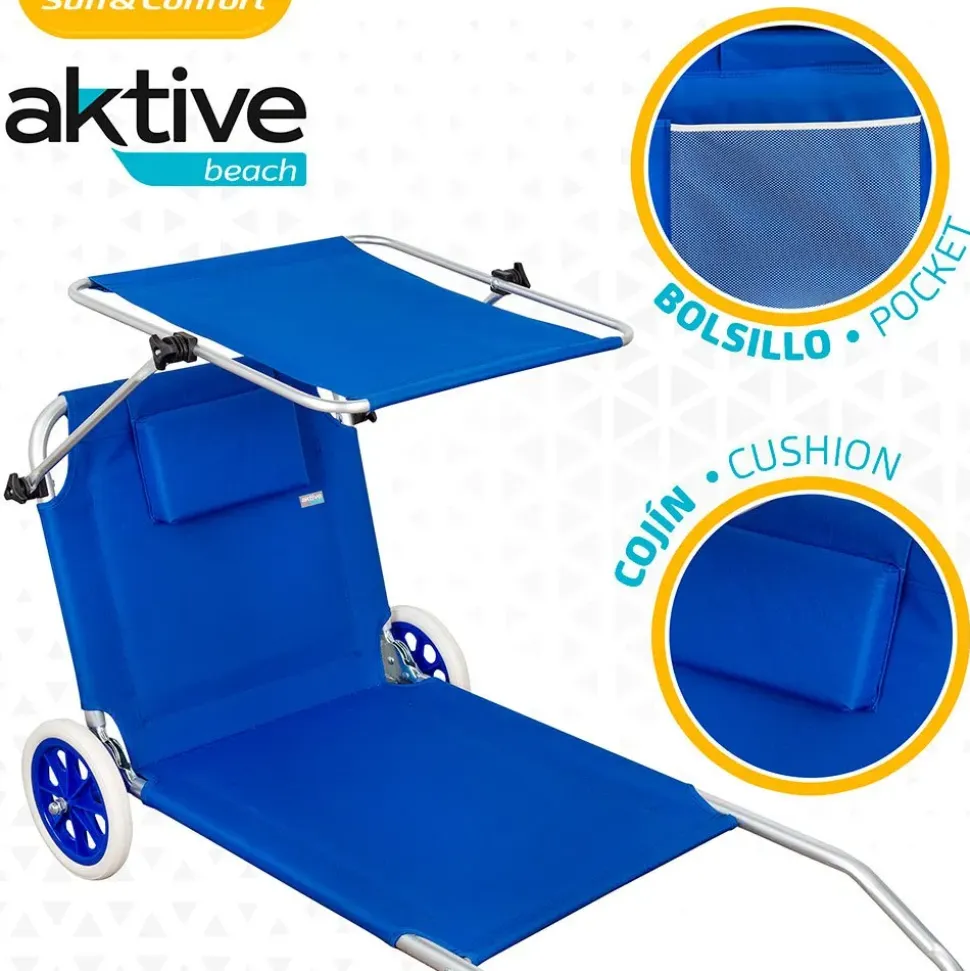 Aktive Tumbona plegable para playa 2 en 1 6x117x6 cm