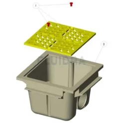 Astralpool Desagüe de piscina ABS de 2´´ 00258 210x210mm
