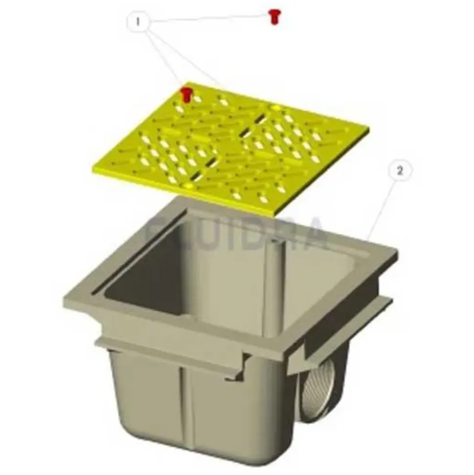 Astralpool Desagüe de piscina ABS de 2´´ 00258 210x210mm