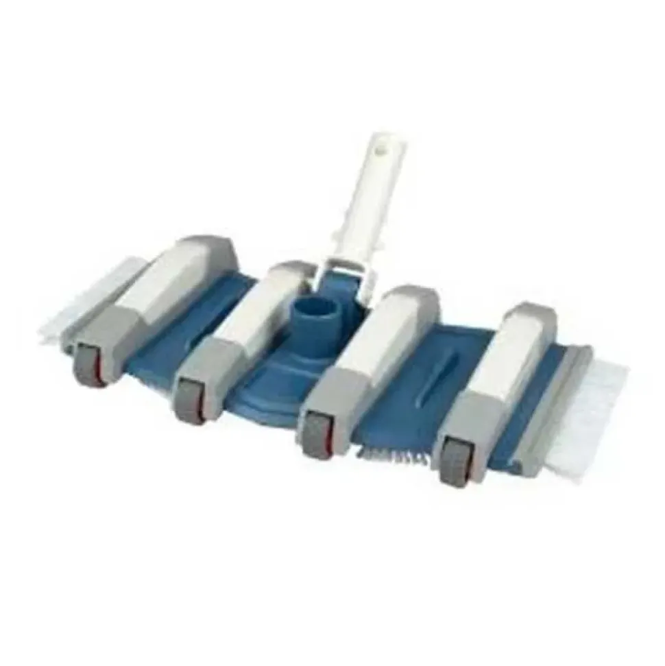 Astralpool Limpiafondos de piscina flexible con línea azul Ø y cepillos laterales con fijación de tuerca de mariposa 350mm 38mm