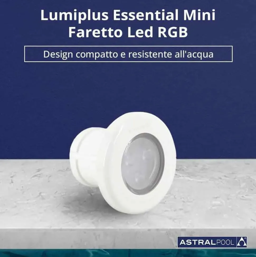 Astralpool Proyector 76683 Essential Mini RGB Quick Coupling For Wall Bushing Mounted