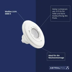 Astralpool Proyector 76680 Mini White Niche Mounted reacondicionado