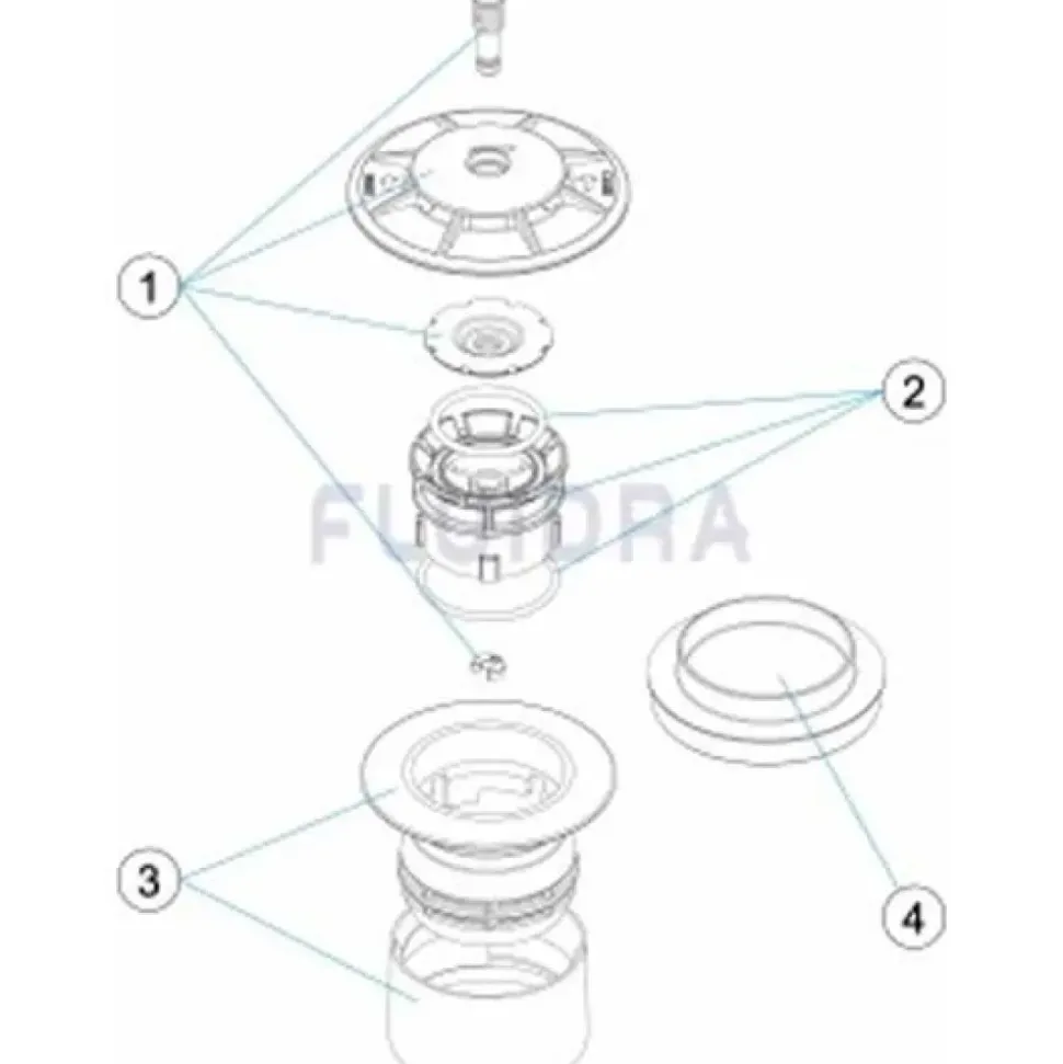 Astralpool Retorno de fondo de piscina 22353 con junta giratoria