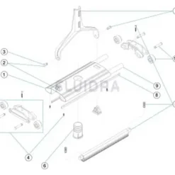 Astralpool Tuerca mariposa de fijación para limpiafondos de piscina de metal de Ø1 1/2´´ 350mm