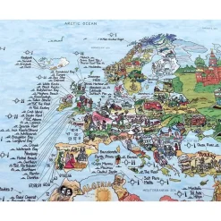 Awesome Maps Toalla Mapa de Surf Mejores Playas de Surf del Mundo Edición Original a Color