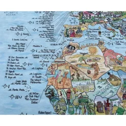 Awesome Maps Toalla Mapa de Surf Mejores Playas de Surf del Mundo Edición Original a Color