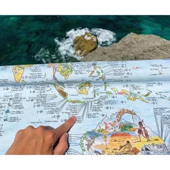 Awesome Maps Toalla Mapa de Surf Mejores Playas de Surf del Mundo Edición Original a Color