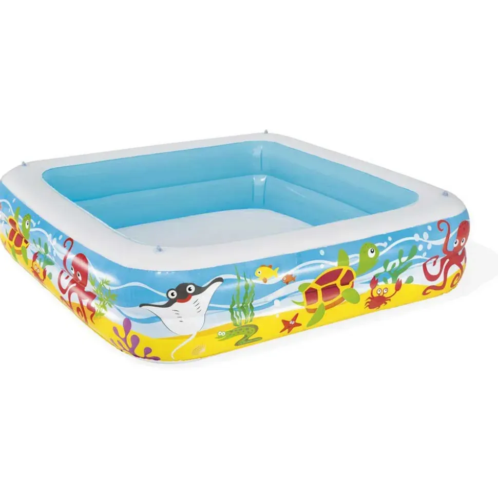 Bestway Con piscina inflable cuadrada con toldo 147x147x122 cm