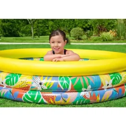 Bestway Piscina hinchable redonda 51203 Tropical Ø168x38 cm