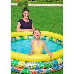 Bestway Piscina hinchable redonda 51203 Tropical Ø168x38 cm
