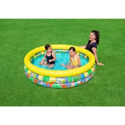 Bestway Piscina hinchable redonda 51203 Tropical Ø168x38 cm