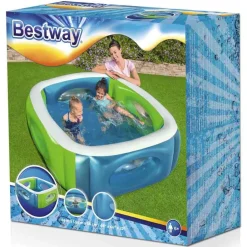 Bestway Piscina inflable cuadrada para ventana 168x168x56 cm