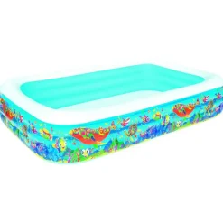 Bestway Piscina inflable rectangular tipo acuario 305x183x56 cm