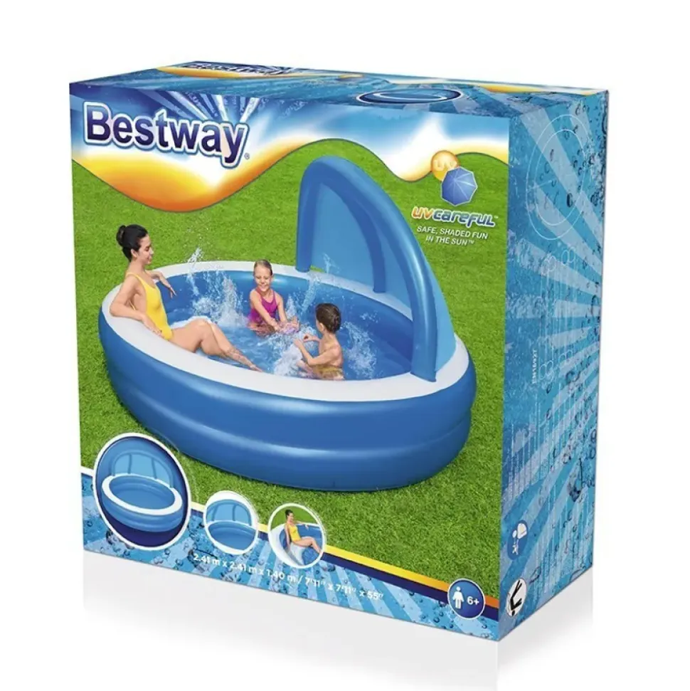 Bestway Piscina inflable redonda 54337 con sombrilla