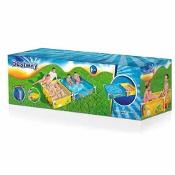 Bestway Piscina tubular desmontable cuadrada 561 con arenero